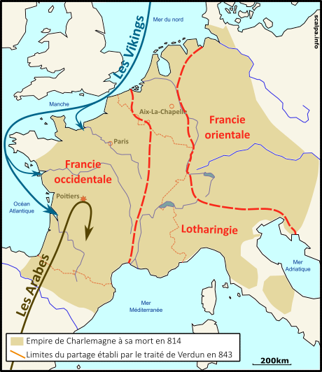 Empire de Charlemagne à sa mort
